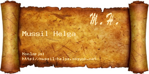 Mussil Helga névjegykártya